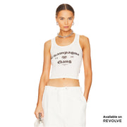 Champagne Gang - Rib Tank - White