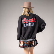 Coors Light Official Tm - Stadium Denim Jacket - Washed Black Denim - The Laundry Room