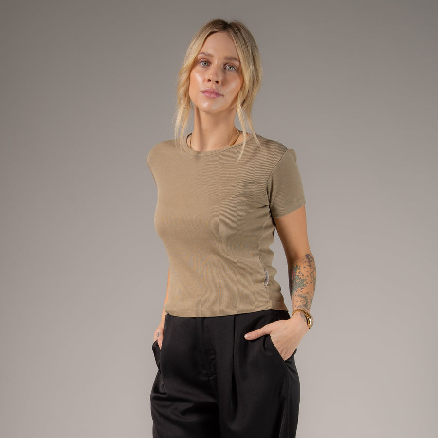 Essentials - Baby Tee - Camel Gold - The Laundry Room