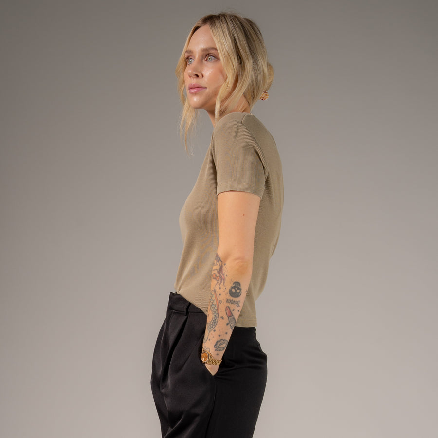 Essentials - Baby Tee - Camel Gold - The Laundry Room