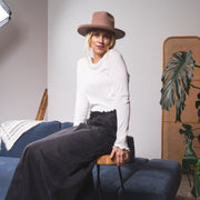 Essentials - Long Sleeve Ribbed Tee - White - The Laundry Room