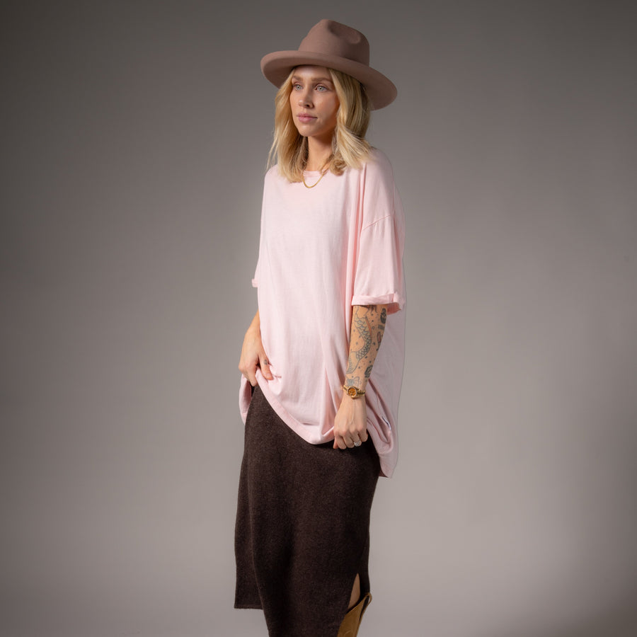 Essentials - Oversized Tee - Blush Pink - The Laundry Room