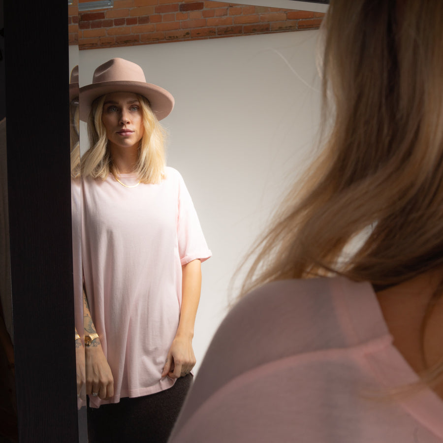 Essentials - Oversized Tee - Blush Pink - The Laundry Room