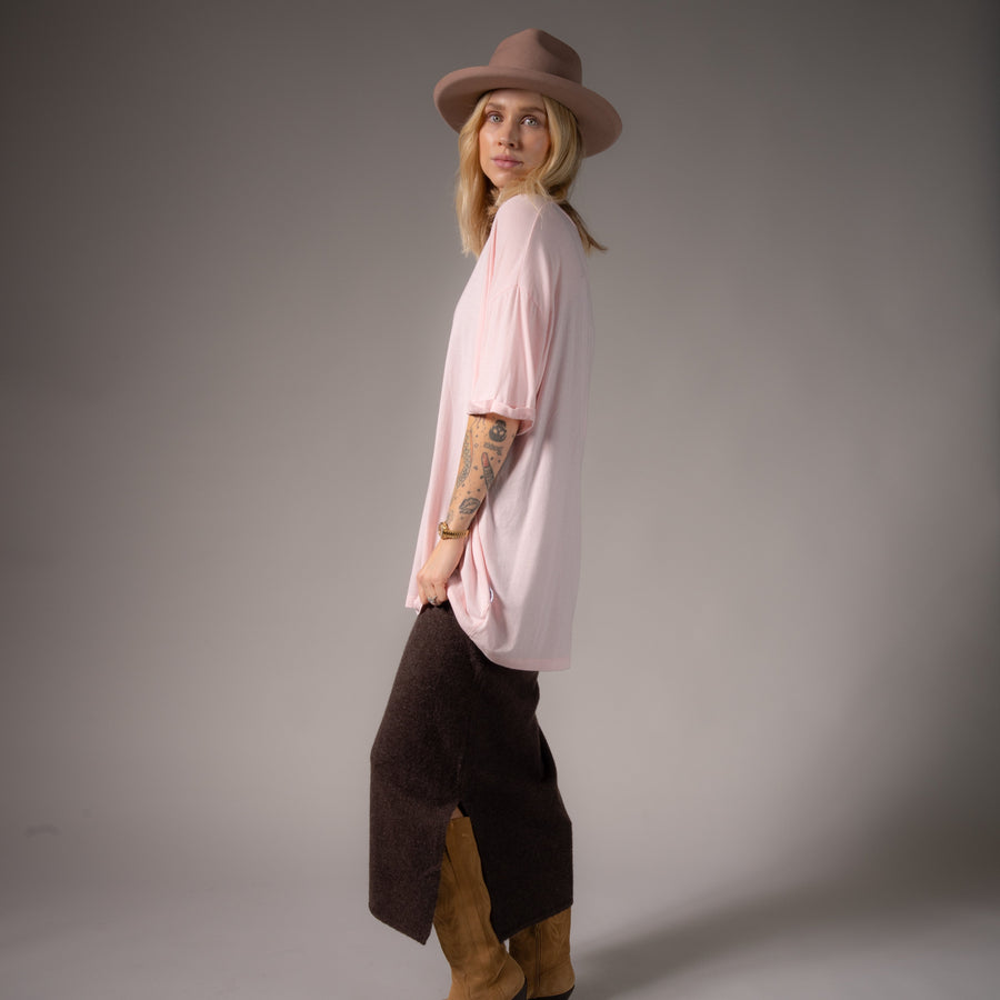 Essentials - Oversized Tee - Blush Pink - The Laundry Room