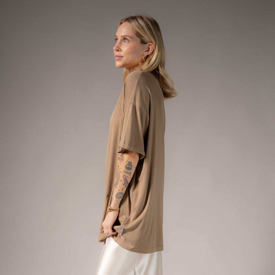 Essentials - Oversized Tee - Camel Gold - The Laundry Room