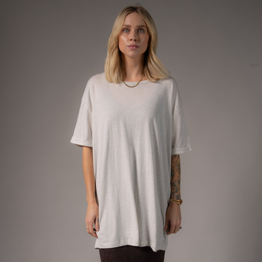 Essentials - Oversized Tee - Pebble Heather - The Laundry Room