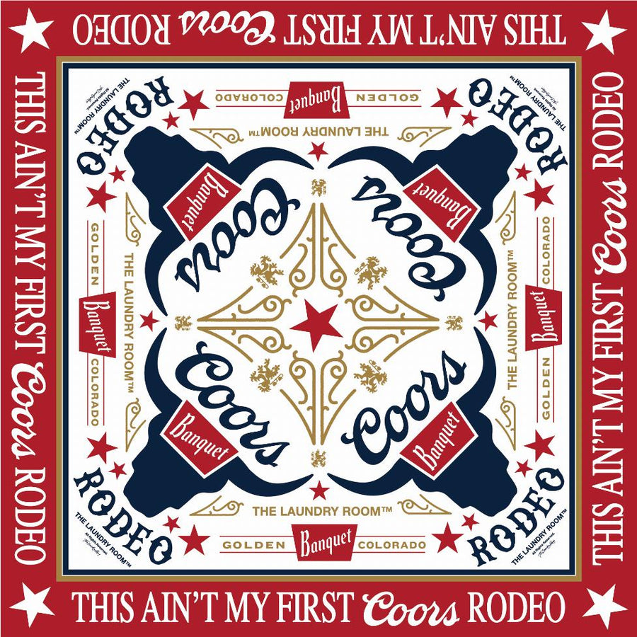 This Ain'T My First Coors Rodeo - Silky Bandana - Red - The Laundry Room