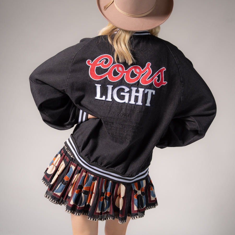 Coors Light Official Tm - Stadium Denim Jacket - Washed Black Denim Washed Black Denim / XS