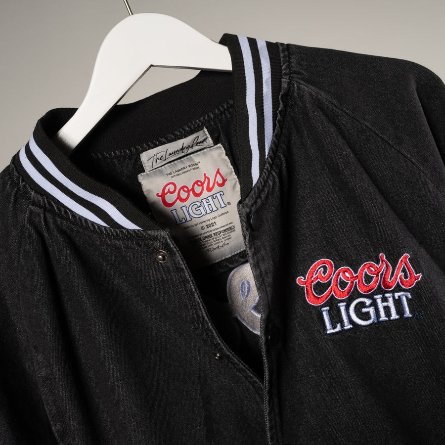 Coors Light Official Tm - Stadium Denim Jacket - Washed Black Denim Washed Black Denim / XS