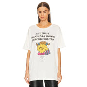 Little Miss Weekend Trip - Oversized Tee - White