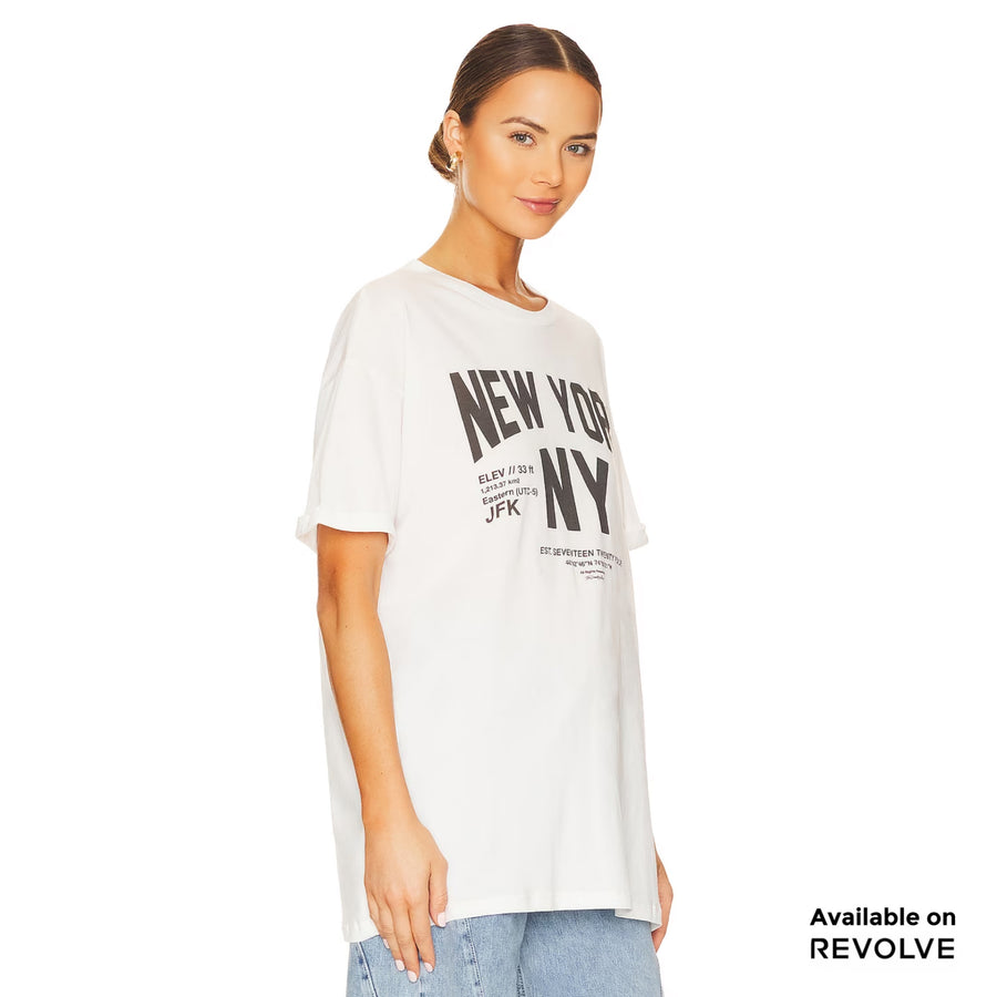 Welcome To New York - Oversized Tee - White White / XS