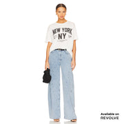 Welcome To New York - Oversized Tee - White White / XS