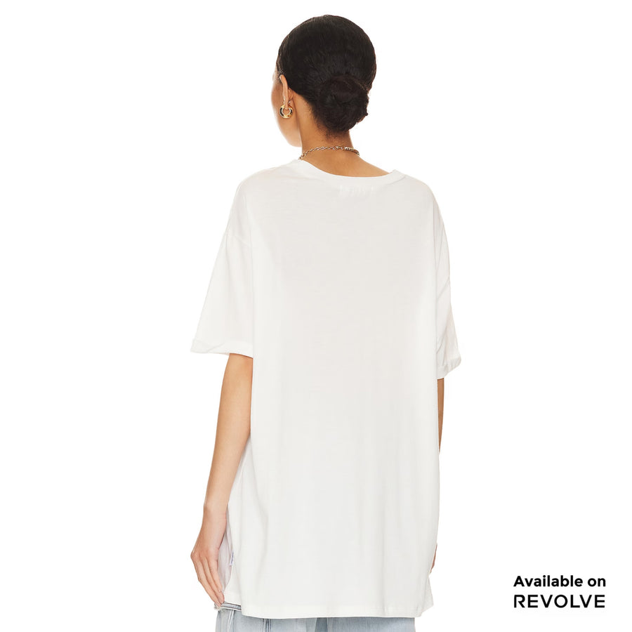 Little Miss America - Oversized Tee - White White / XS