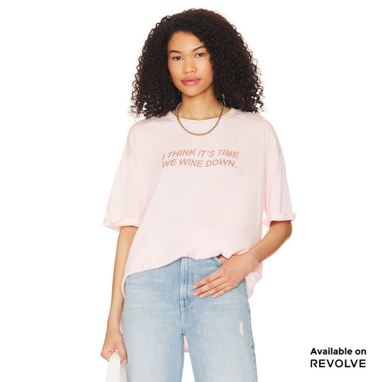 Wine Down - Oversized Tee - Blush Pink Blush Pink / XS