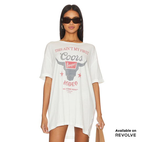 Ain'T My First Coors Rodeo - Oversized Tee - White White / XS