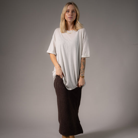 Essentials - Oversized Tee - Pebble Heather Pebble Heather / XS