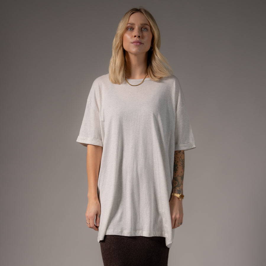 Essentials - Oversized Tee - Pebble Heather Pebble Heather / XS