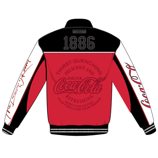 Coca Cola Racing Jacket  - Racing Jacket - Black & Red & White - The Laundry Room