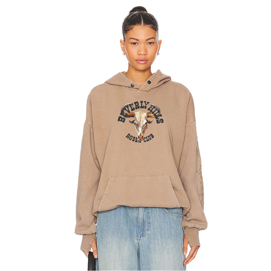 Beverly Hills Rodeo Club Skull - Hideout Hoodie - Camel Gold - The Laundry Room