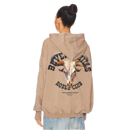 Beverly Hills Rodeo Club Skull - Hideout Hoodie - Camel Gold - The Laundry Room
