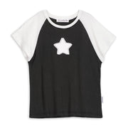 Stardom - Baby Tee - Black Snow & White - The Laundry Room