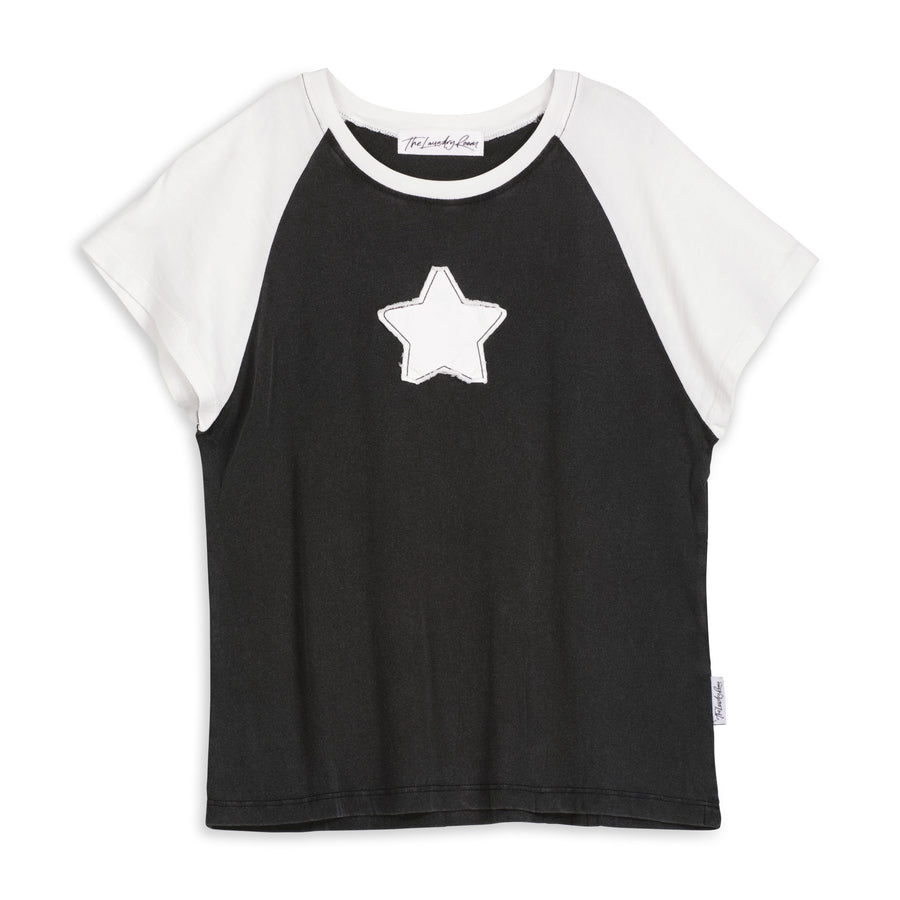 Stardom - Baby Tee - Black Snow & White - The Laundry Room