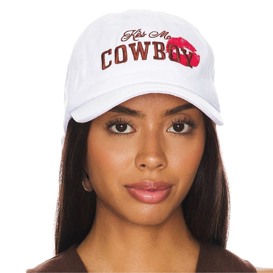 Kiss Me Cowboy - Papa Cap - Bone - The Laundry Room