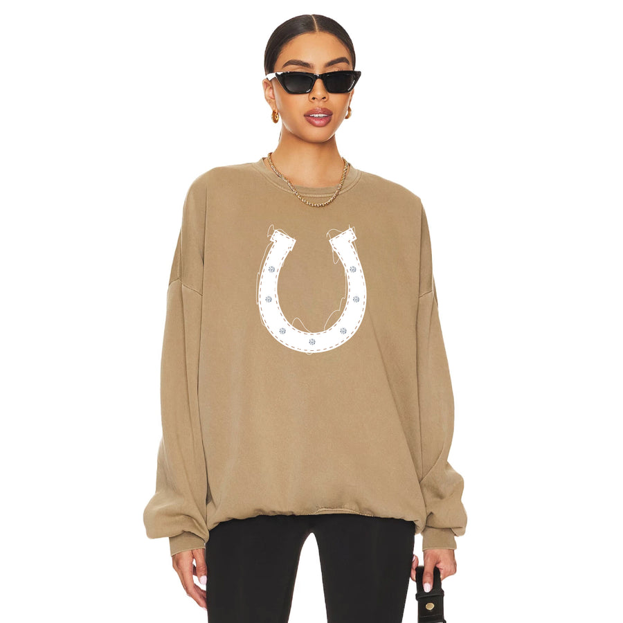 Horseshoe Patchwork - Jump Jumper - Camel Gold - The Laundry Room