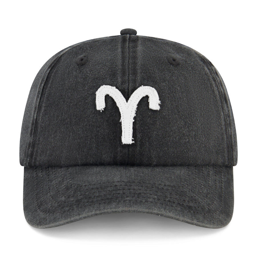Vintage Aries - Papa Cap - Black Snow