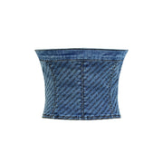 Coors Light Logo - Printed Denim Bustier - Salton Sea - The Laundry Room