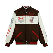 Team Ahroooo - Racing Jacket - Bone & Brown