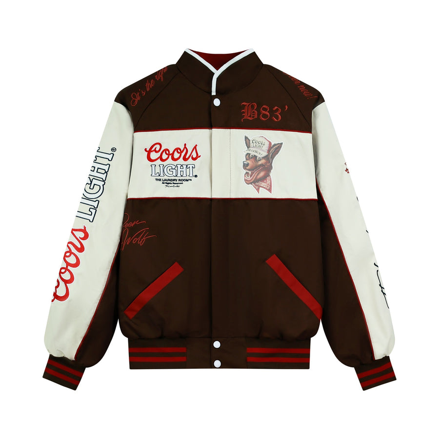 Team Ahroooo - Racing Jacket - Bone & Brown