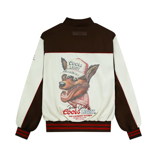 Team Ahroooo - Racing Jacket - Bone & Brown