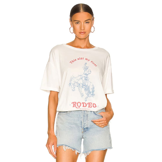First Rodeo - Oversized Tee - White - The Laundry Room