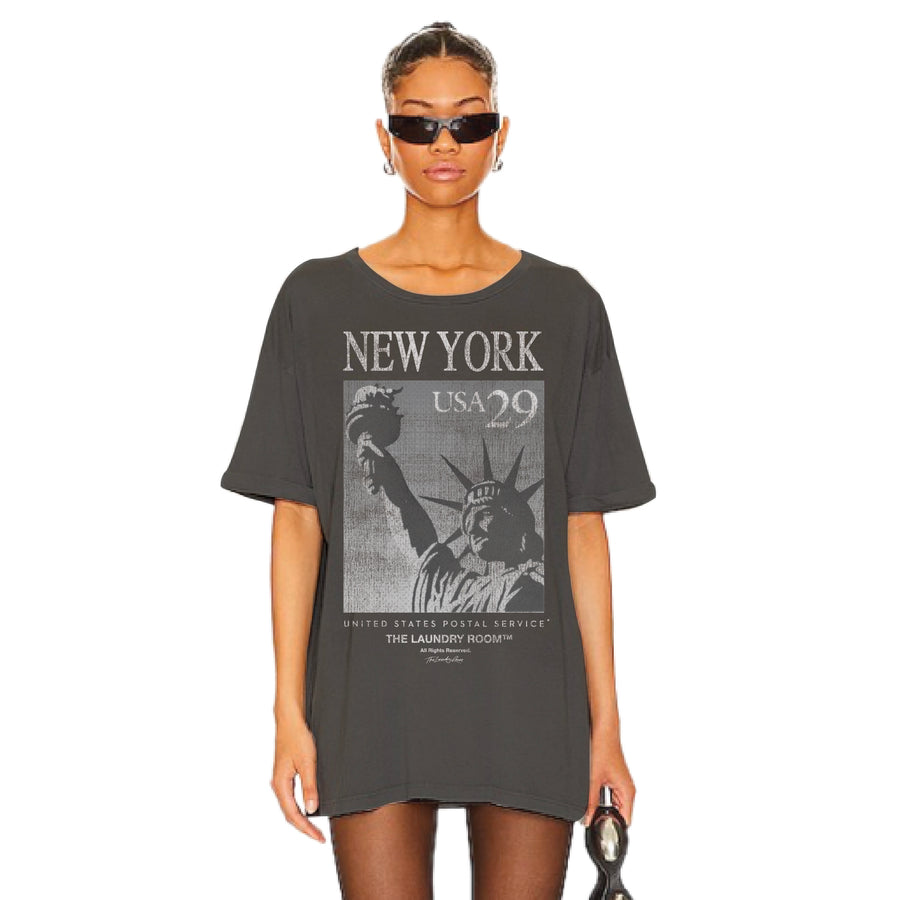 Liberty USPS - Oversized Tee - Black Snow - The Laundry Room