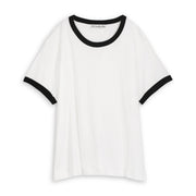Essentials - Perfect Ringer Tee - White & Black Snow - The Laundry Room