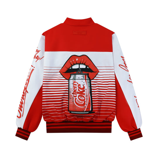 Very Cherry Coke - Racing Jacket - Red & White