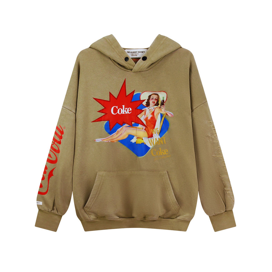 We Want Coke  - Hideout Hoodie - Camel Gold