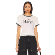 Spicy Margs. - Perfect Ringer Tee - White & Black Snow - The Laundry Room