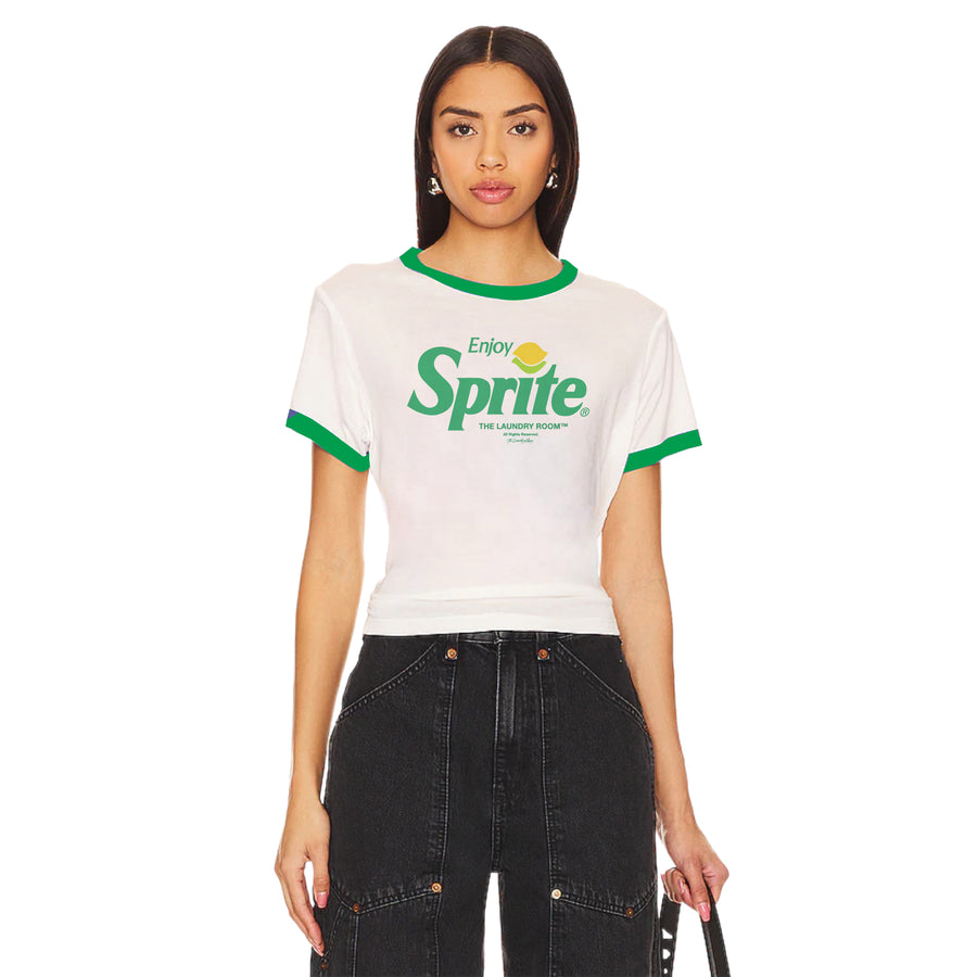 Sprite 90'S Tm - Perfect Ringer Tee - White & Green
