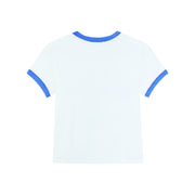 Saint Barth Crest - Perfect Ringer Tee - White & Blue