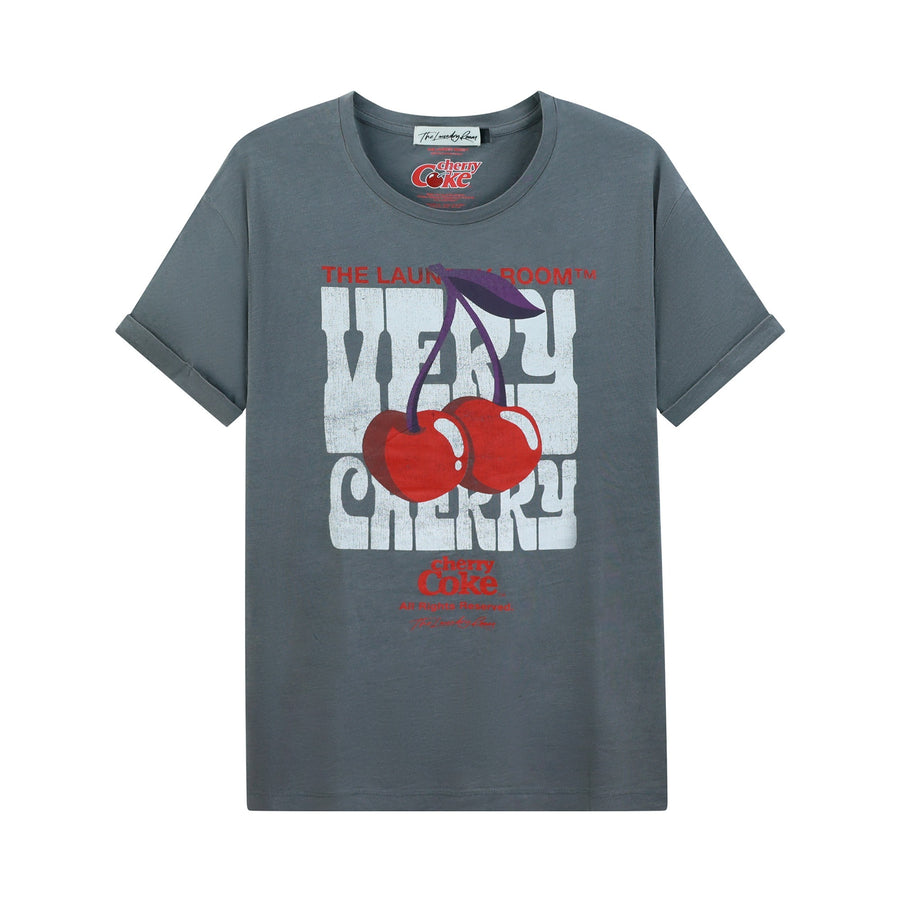 Very Cherry Coke - Oversized Tee - Gravity Grey