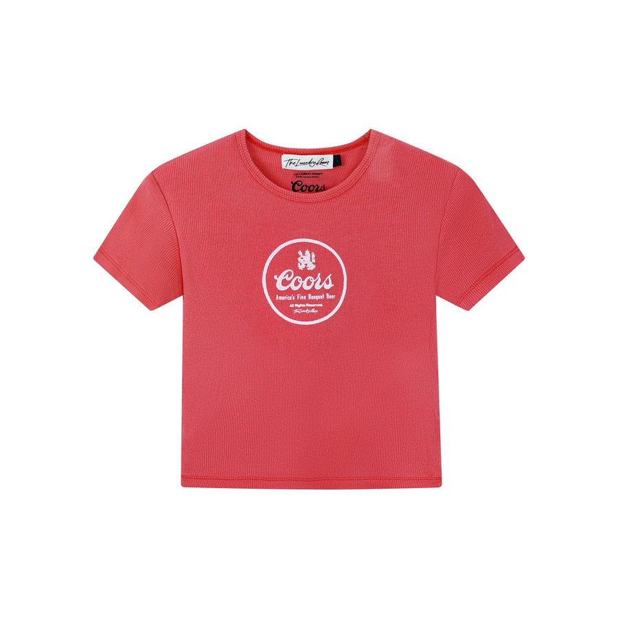 Coors Fine Banquet Beer - Baby Tee - Vintage Red - The Laundry Room