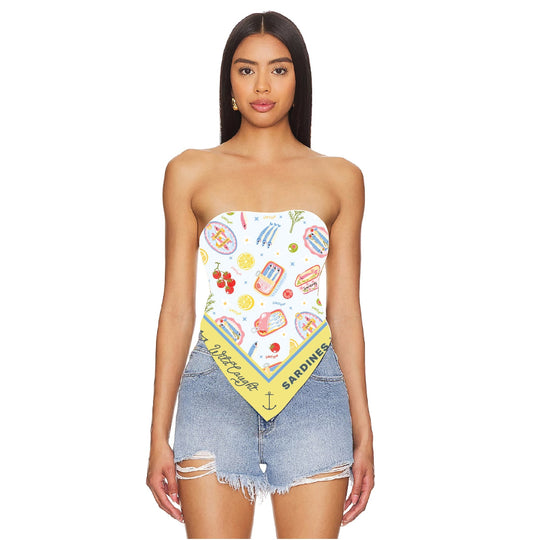 Wild Caught Sardines - Silky Bandana - Yellow - The Laundry Room