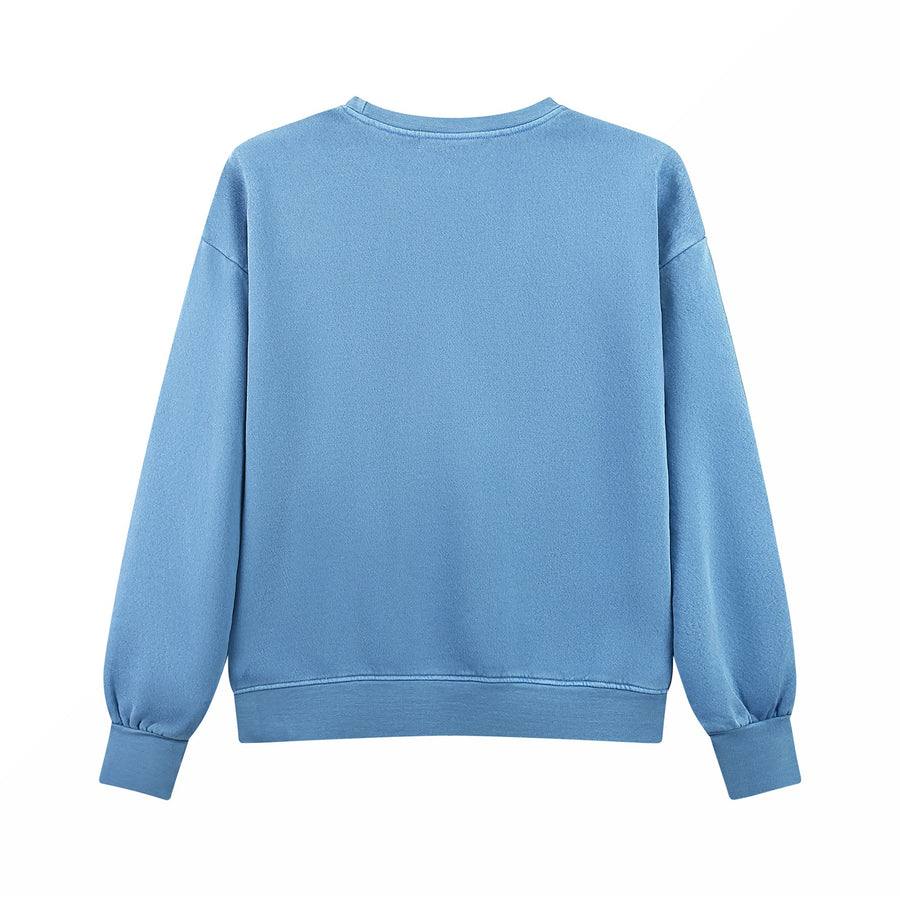 Essentials - Classic Crewneck Sweater - Chambray Blue - The Laundry Room