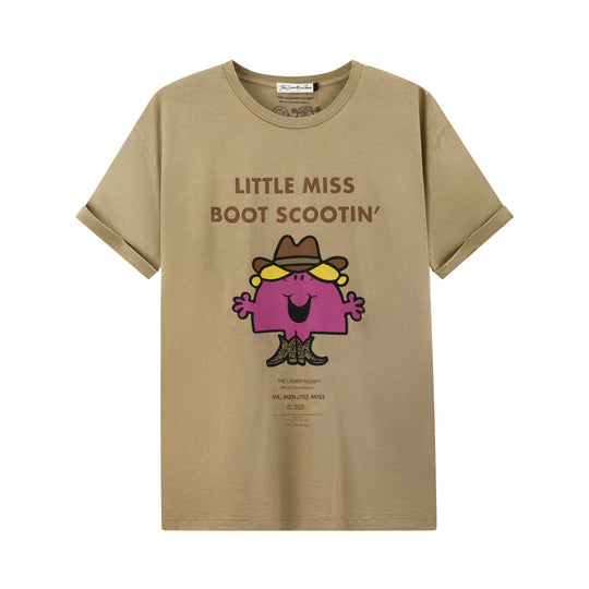 Little Miss Boot Scootin - Oversized Tee - Camel Gold - The Laundry Room