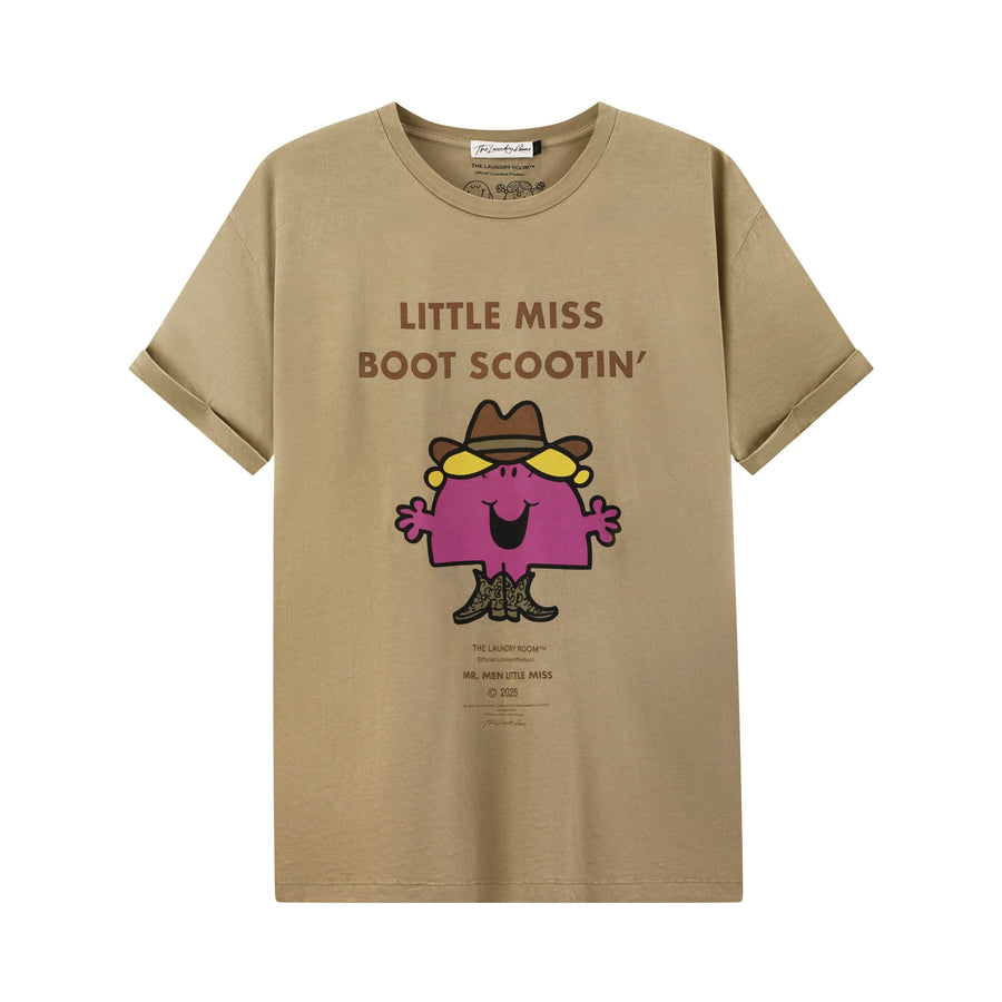 Little Miss Boot Scootin - Oversized Tee - Camel Gold - The Laundry Room