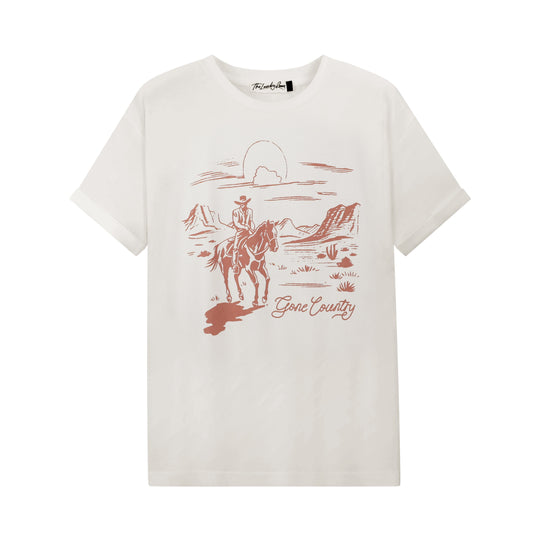 Gone Country - Oversized Tee - Bone - The Laundry Room