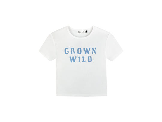 Grown Wild Denim - Baby Tee - White - The Laundry Room
