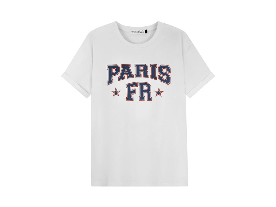 Paris FR - Oversized Tee - White - The Laundry Room